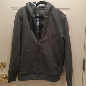 L.L. Bean Insulated Zip Hoodie Gray Men’s Medium